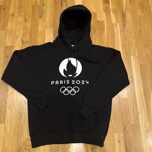 NWOT Paris 2024 Summer‎ Olympics Pullover Hoodie - Black. Size Large